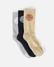 Load image into Gallery viewer, WETTY CREW SOCK 3-PK KHAKI SAND