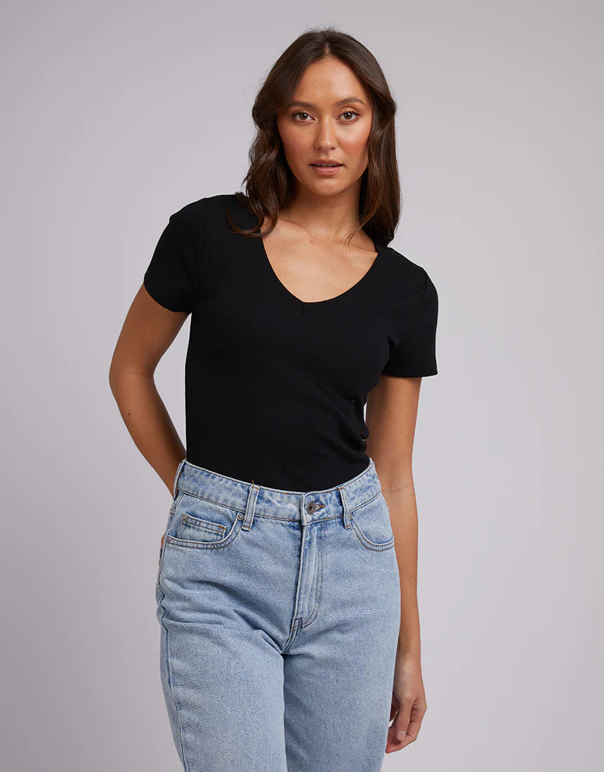 LILY VEE NECK TEE - 2 FOR $50