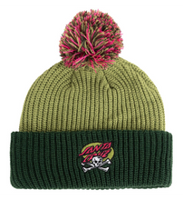 Load image into Gallery viewer, OVAL DOT SKULL PATCH BEANIE - GREEN