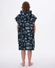 Load image into Gallery viewer, PRINTED HOODED TOWEL BOY - Black
