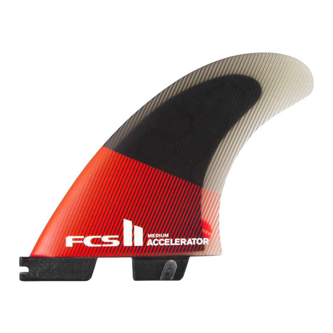 FCS II ACCELERATOR PC TRI FINS - RED/BLACK