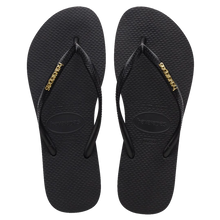 Load image into Gallery viewer, HAVAIANAS SLIM LOGO METALLIC - Black/Gold
