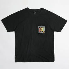 Load image into Gallery viewer, BORDER CHECK TEE - WASHED BLACK