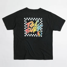 Load image into Gallery viewer, BORDER CHECK TEE - WASHED BLACK