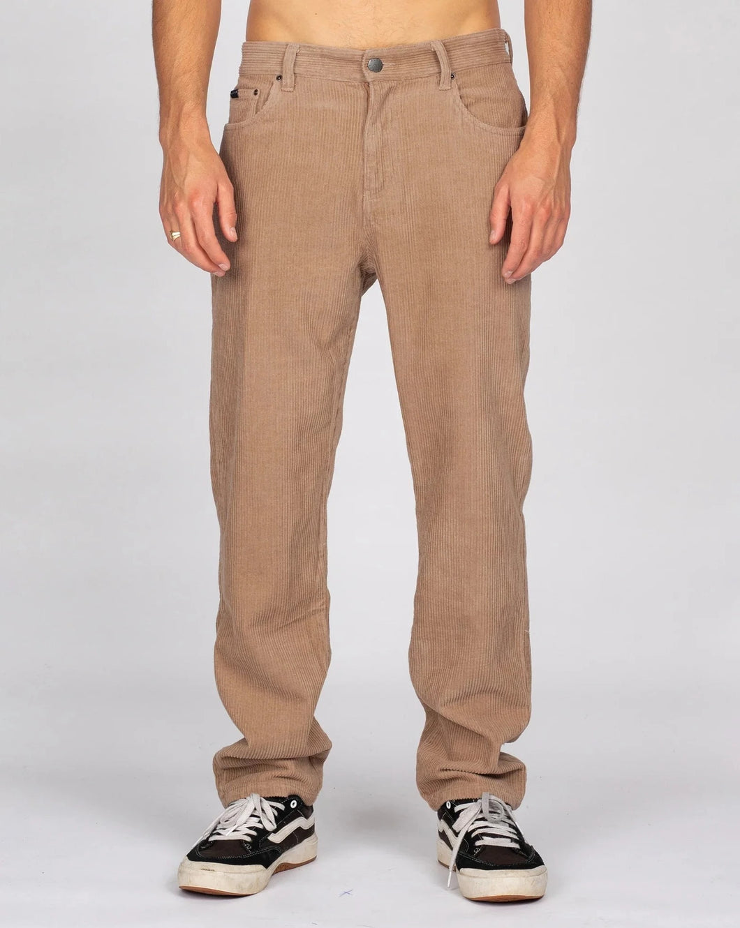 Rifts 5 Pocket Straight Fit Cord Pant - Latte