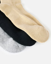 Load image into Gallery viewer, WETTY CREW SOCK  3-PK KHAKI SAND
