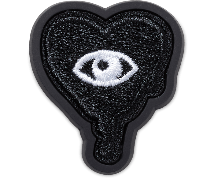 JIBBITZ DRIPPING BLACK HEART PATCH