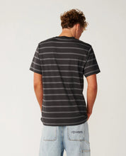 Load image into Gallery viewer, CLASSIC SURF STRIPE TEE - WASHED BLACK
