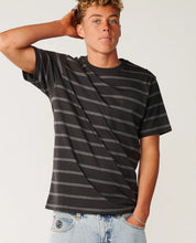 Load image into Gallery viewer, CLASSIC SURF STRIPE TEE - WASHED BLACK

