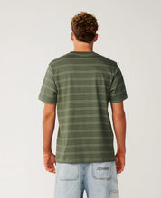 Load image into Gallery viewer, CLASSIC SURF STRIPE TEE - DARK OLIVE
