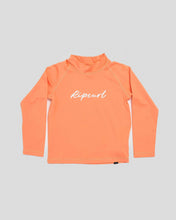 Load image into Gallery viewer, L/S SCRIPT RASH VEST GIRL - CORAL
