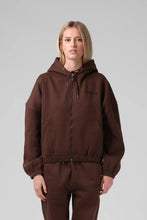 Load image into Gallery viewer, Zip Thru Hood - BRUNETTE BROWN
