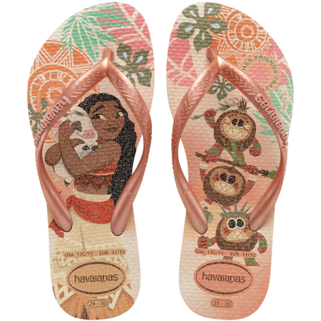 HAVAIANAS KIDS SLIM PRINCESS MOANA - PINK CLAY