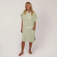 Load image into Gallery viewer, O&amp;E LADIES DAISY ZIP  HOODED PONCHO
