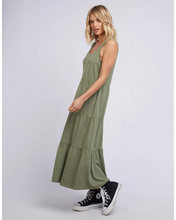 Load image into Gallery viewer, AAE LINEN MIDI DRESS - KHAKI
