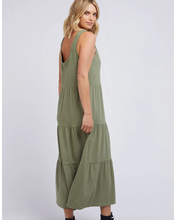 Load image into Gallery viewer, AAE LINEN MIDI DRESS - KHAKI
