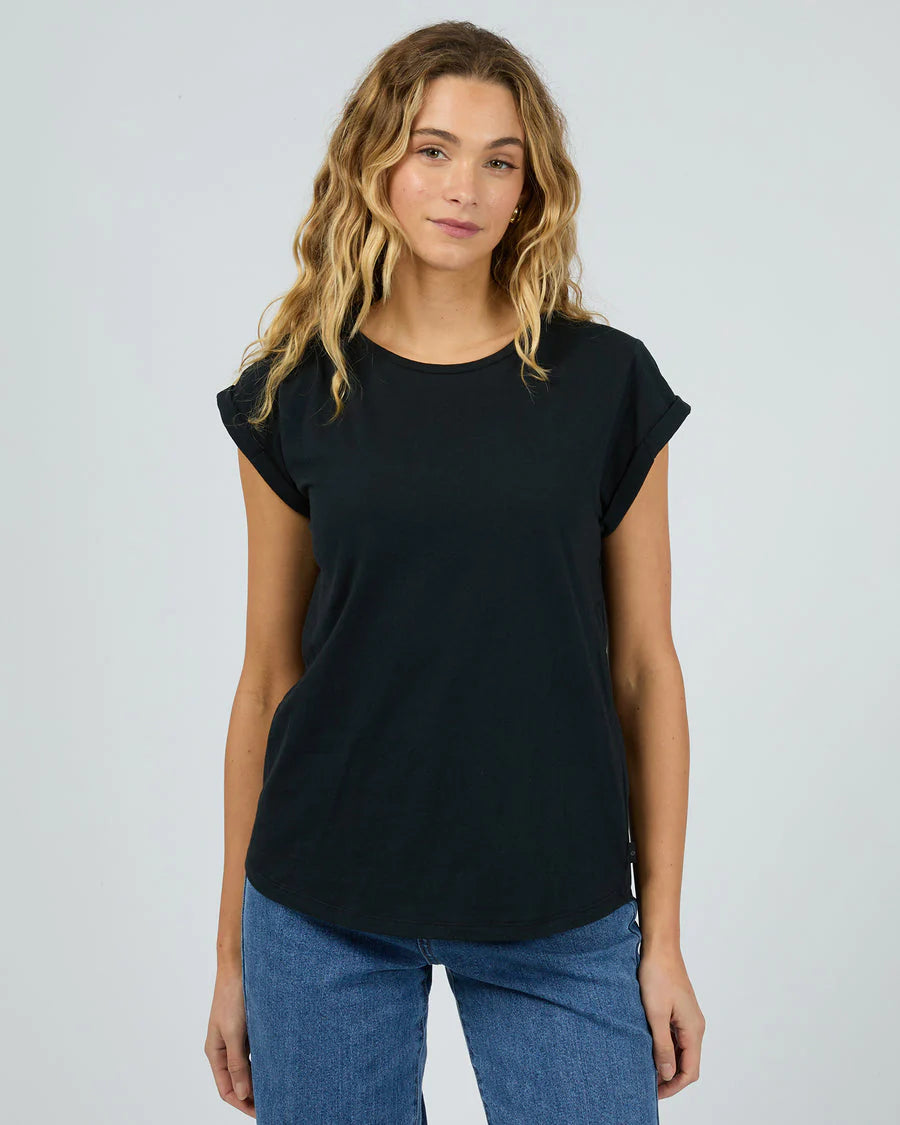 LUCY SCOOP TEE - 2 FOR $60 - BLACK
