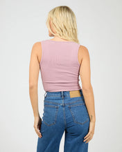 Load image into Gallery viewer, WASHED RIB SCOOP NECK TANK - PINK
