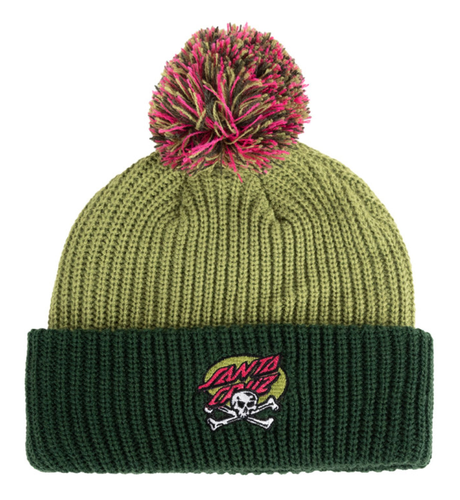 OVAL DOT SKULL PATCH BEANIE - GREEN