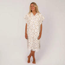 Load image into Gallery viewer, O&amp;E LADIES DAISY ZIP  HOODED PONCHO
