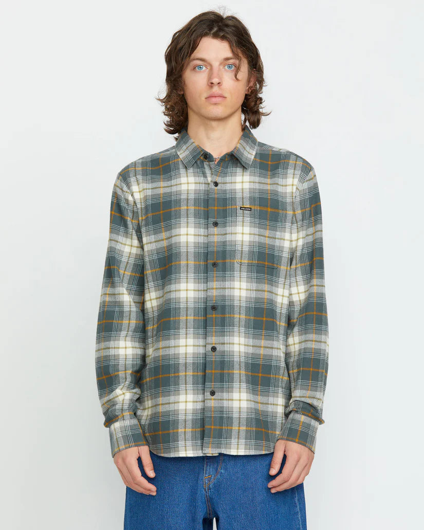 CADEN PLAID LS DARK SLATE