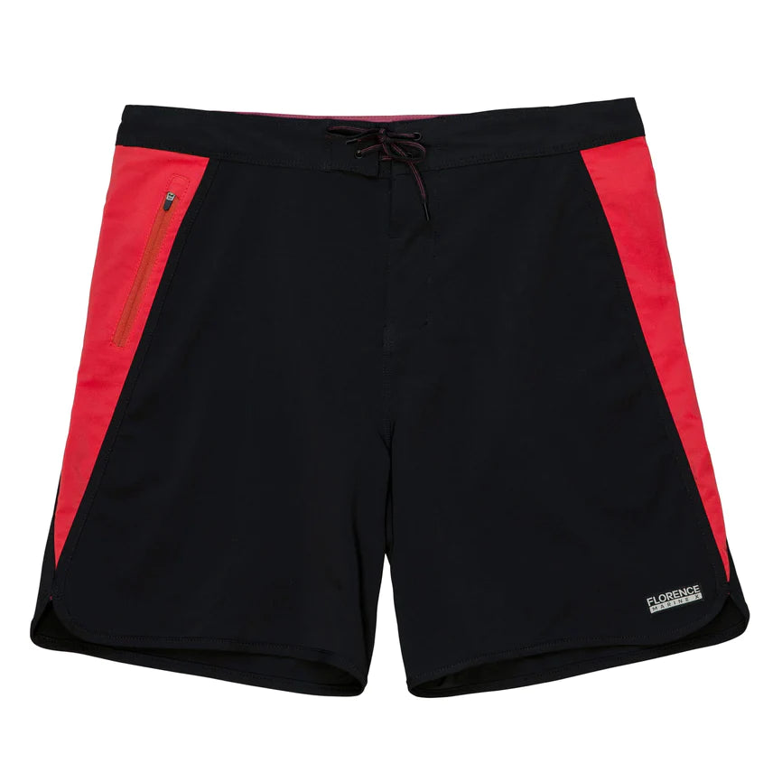 BURGEE BOARDSHORT - BLK/RED