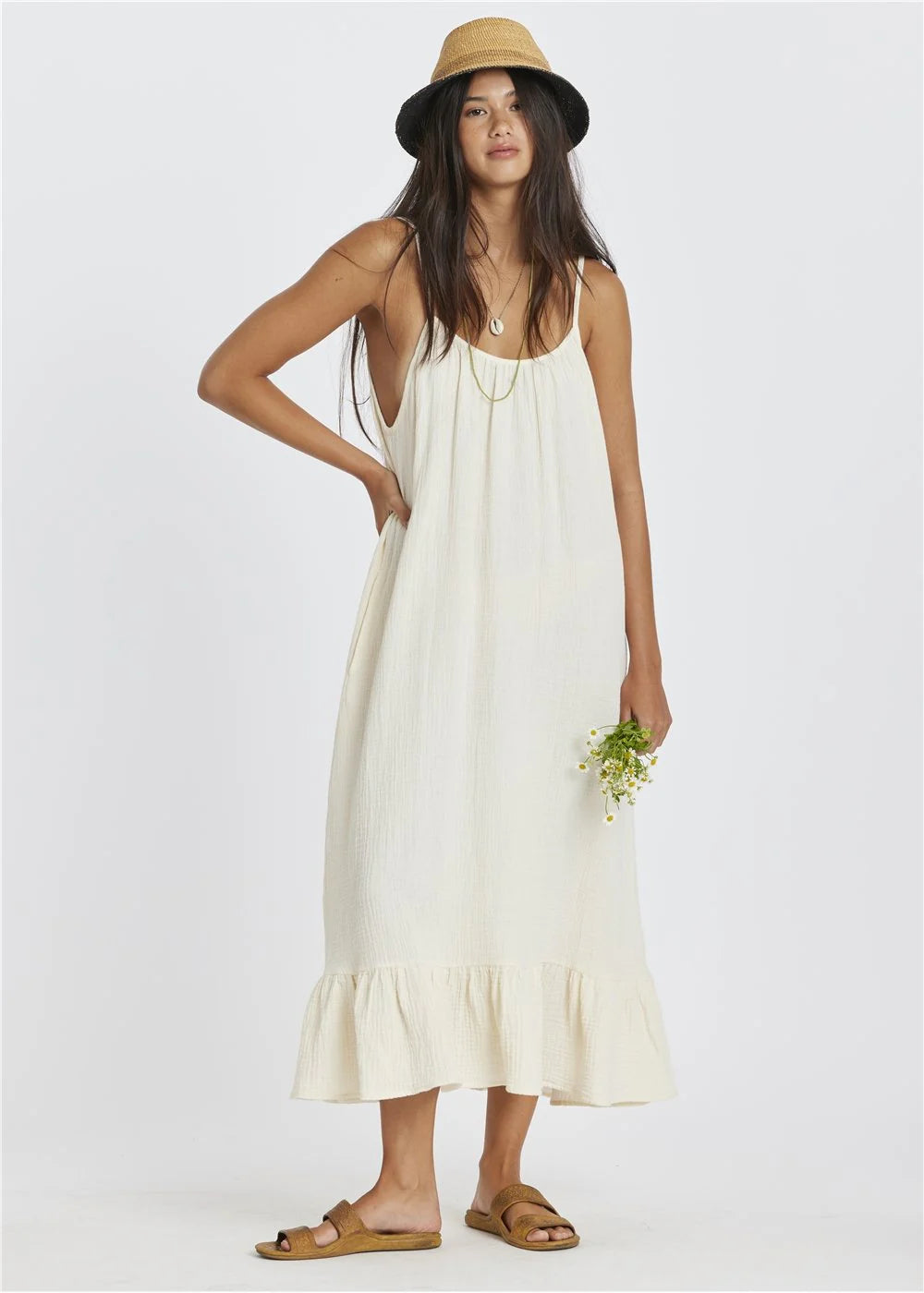 BEACH CRUISER WOVEN TANK DRESS