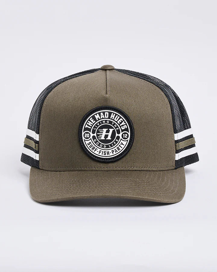 HUEYS GOOD LIFE I TWILL TRUCKER - OLIVE