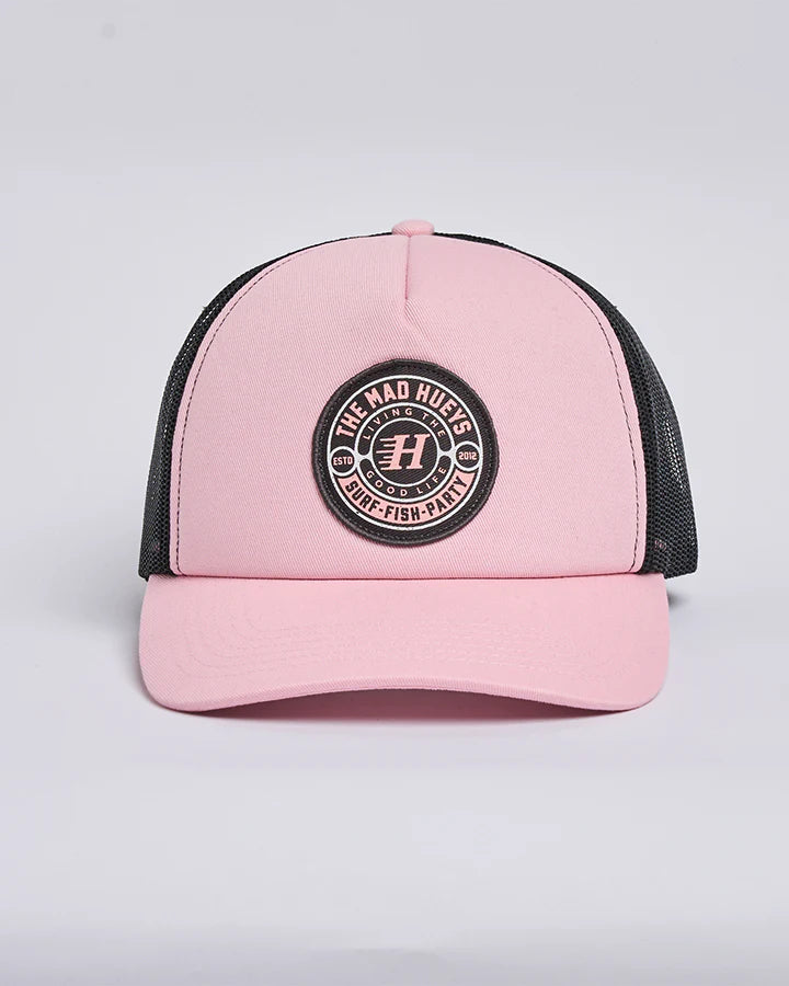HUEYS GOOD LIFE I WOMENS TWILL TRUCKER - FAIRY FLOSS