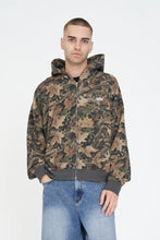 Load image into Gallery viewer, CAMO SUB CROP ZIP HOOD

