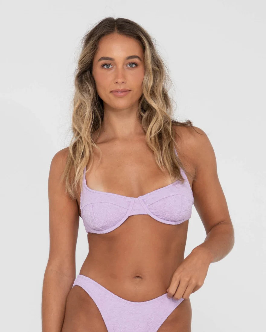 SANDALWOOD BALCONETTE BIKINI TOP - MUTED LAVENDER