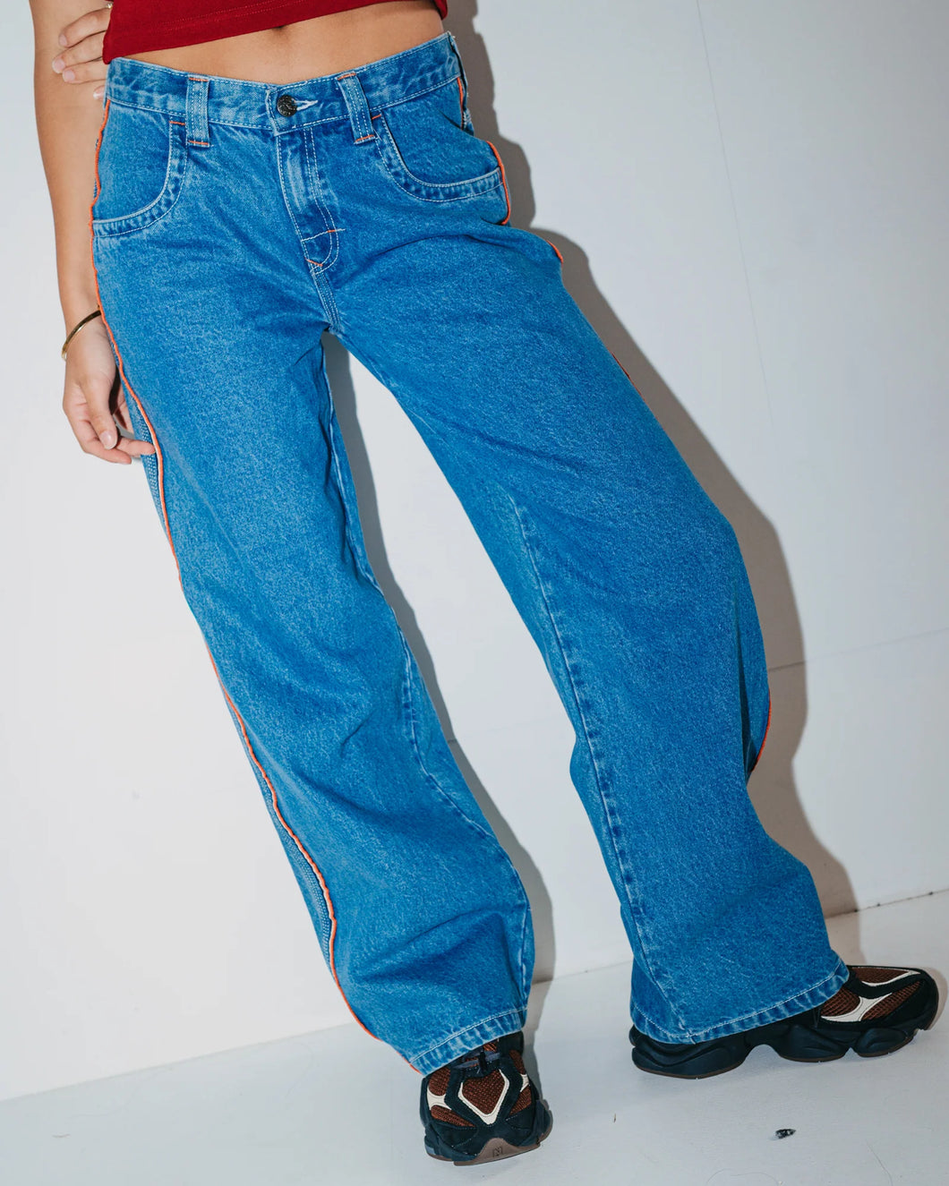 FLIP MOMMY LOW RISE WIDE LEG DENIM JEAN - BDX
