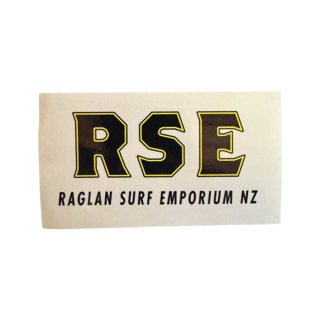 MEDIUM RSE WORD STICKER BLACK AND YELLOW