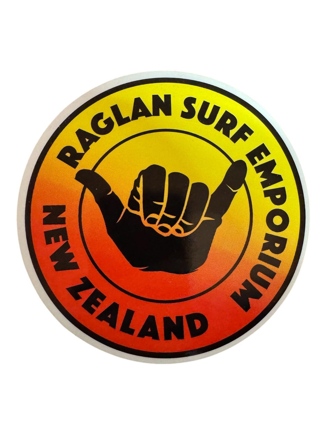 Medium RSE Shaka Orange Fade Sticker - Black