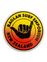 Load image into Gallery viewer, Small RSE Shaka Orange Fade Sticker - Black
