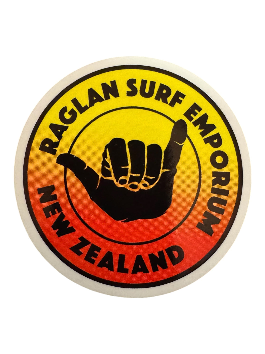 Small RSE Shaka Orange Fade Sticker - Black