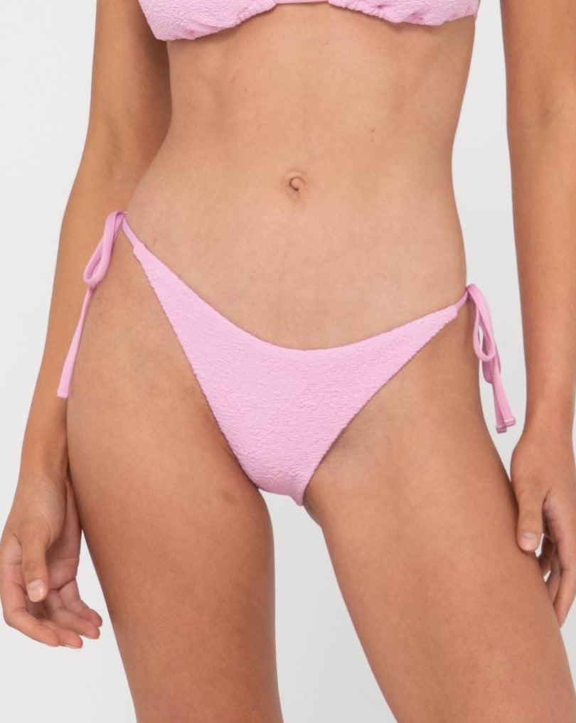 SANDALWOOD TIES MIDI BIKINI PANT - FONDANT PINK