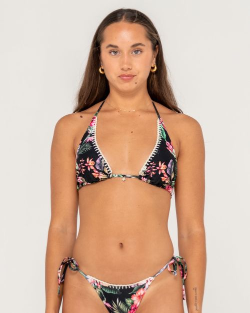 HEIDI FLORAL HALTER BIKINI TOP