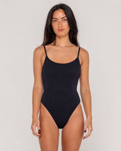 Load image into Gallery viewer, SANDALWOOD HI LEG ONE PIECE - BLACK
