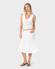 Load image into Gallery viewer, ROMA LOW RISE LACE MIDI SKIRT
