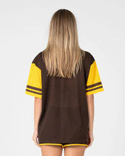 Load image into Gallery viewer, RAG STRIPE OVERSIZED MESH OVERSIZE TEE
