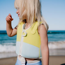 Load image into Gallery viewer, SALTY THE SHARK SWIM VEST 2-3 AQUA NEONE YELLOW
