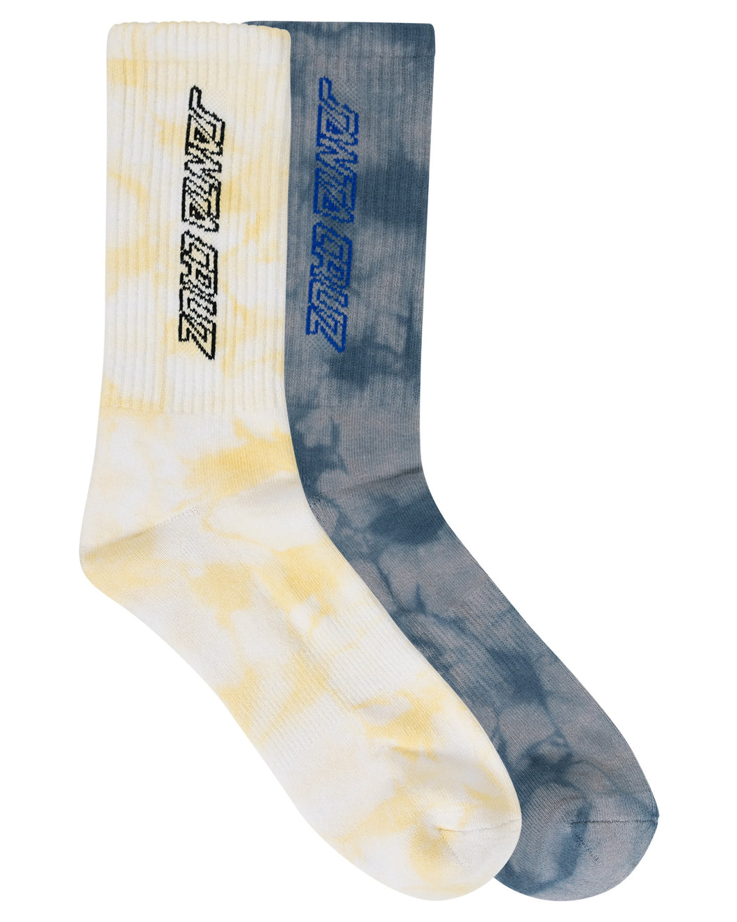 SOLID STRIP HOLLOW CREW SOCK - 2PK