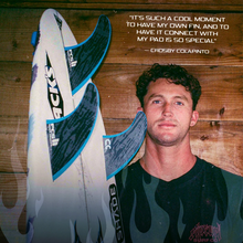 Load image into Gallery viewer, FCS II CROSBY COLAPINTO PC TRI FINS - BLACK BLUE
