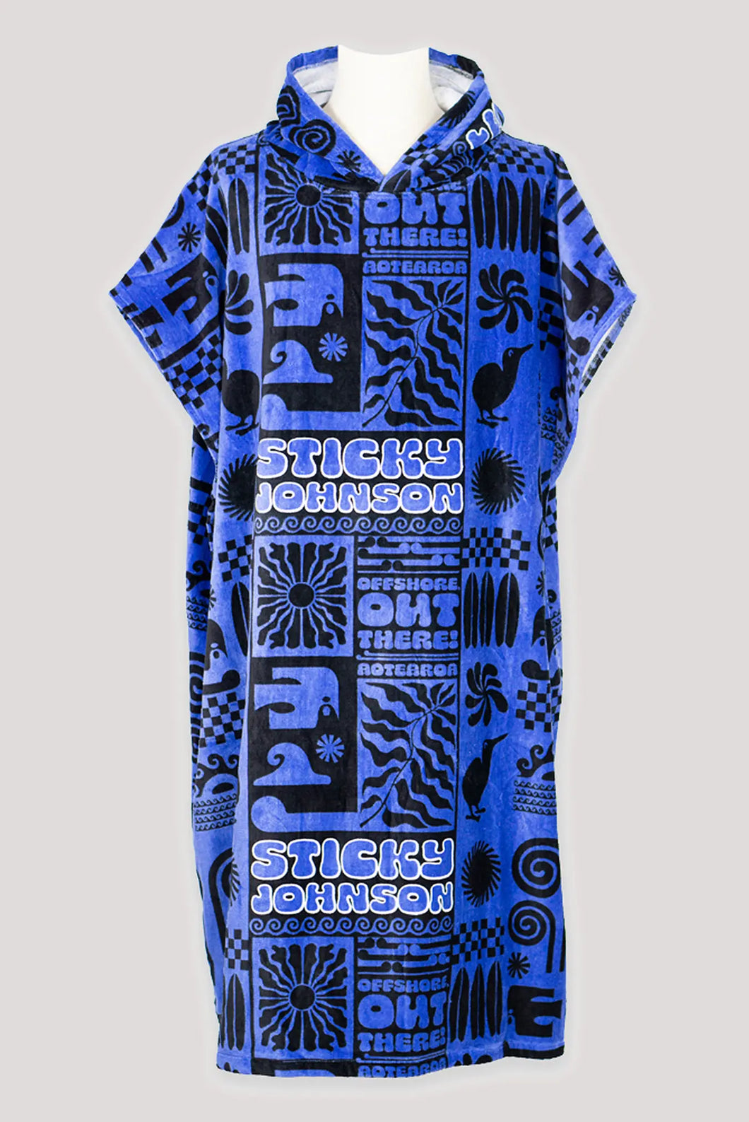 AOTEAROA BLUE HOODED TOWEL