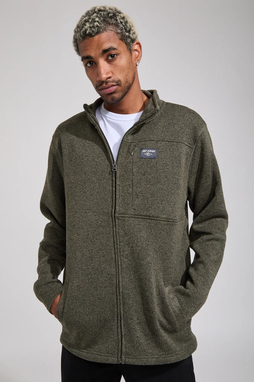 CRESCENT ZIP THRU - DARK OLIVE