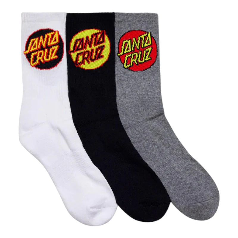 OTHER DOT CREW SOCK 3 PACK - BLK/WHT/GMRLE