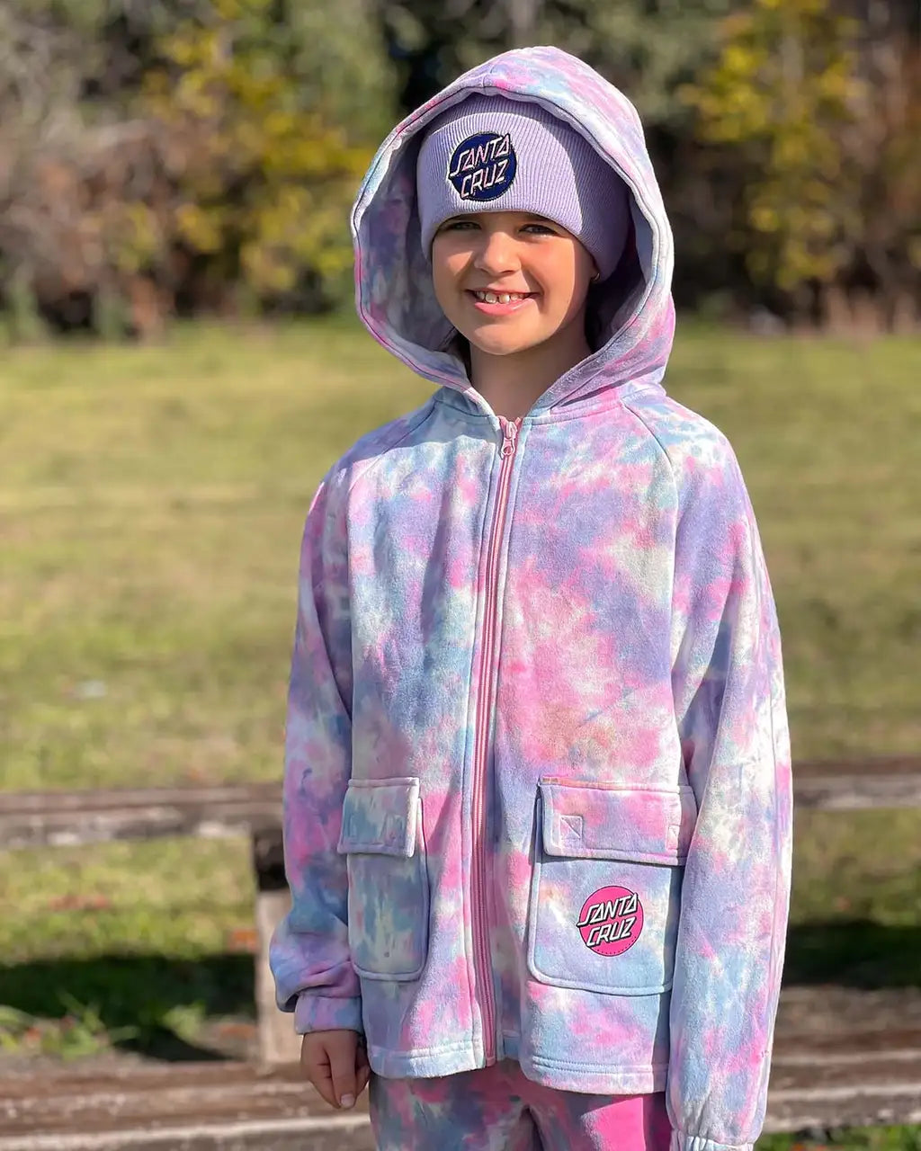 ASTRO TIE DYE ZIP THROUGH HOODY