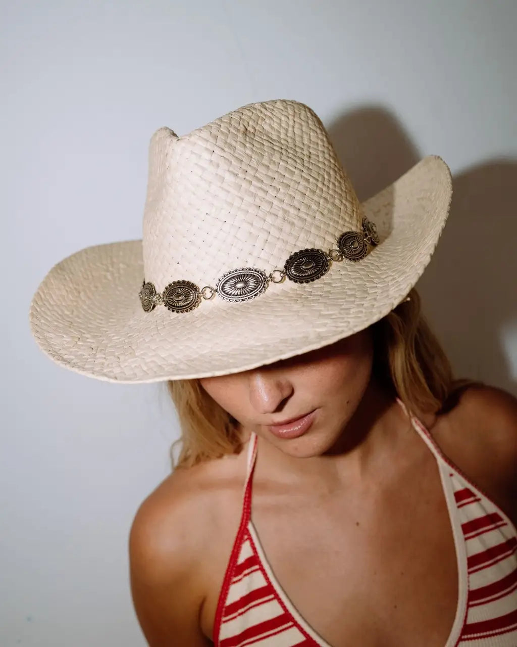 HOWDY COWBOY STRAW HAT - NATURAL