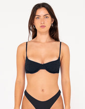 Load image into Gallery viewer, SANDALWOOD BALCONETTE BIKINI TOP - BLACK
